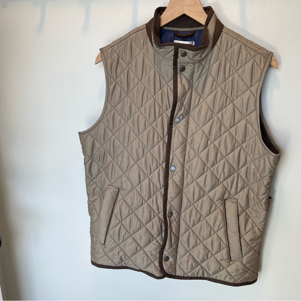 Peter Millar Men's Quilted Jacket - Brown and Tan - Picture 2 of 11
